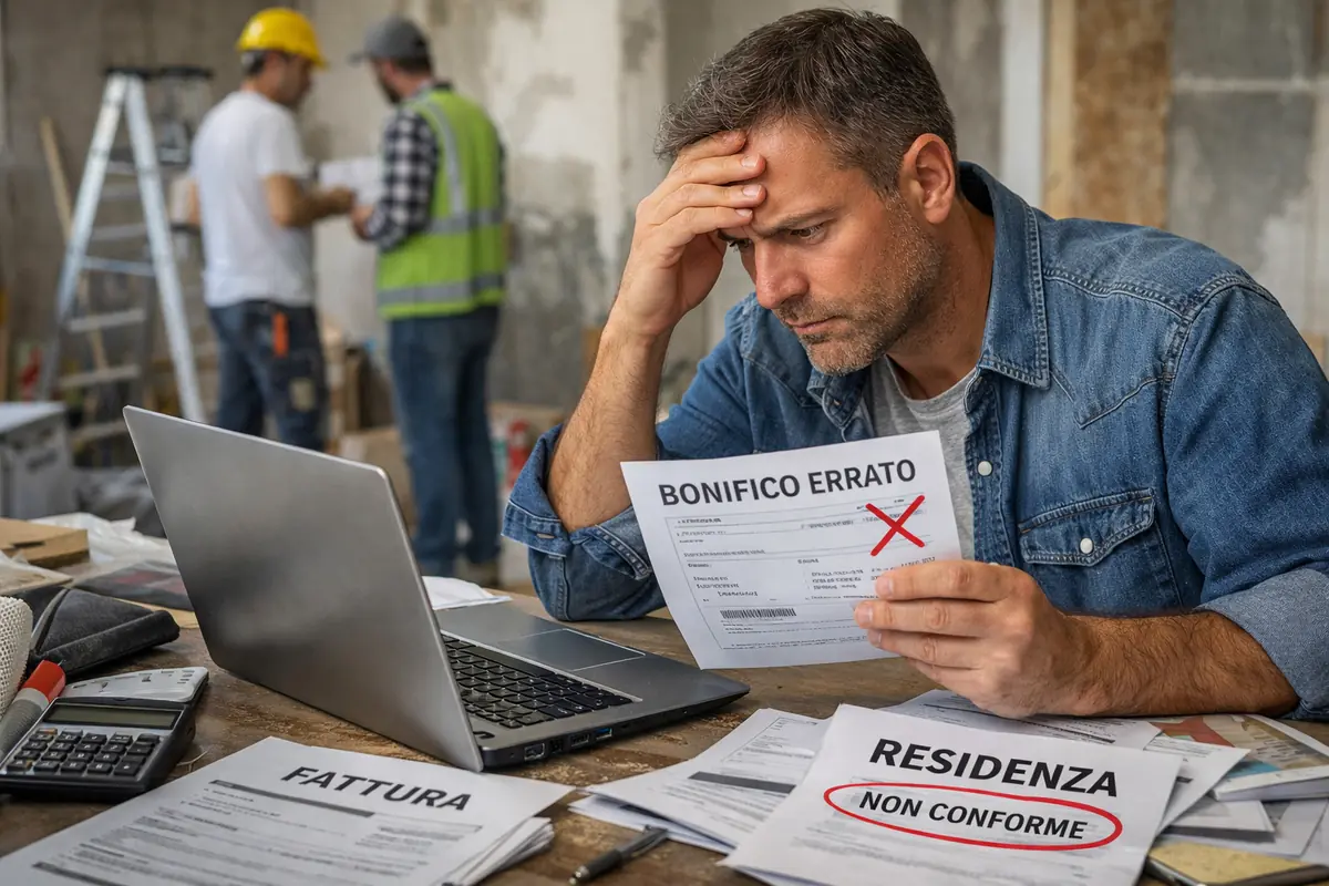 Bonus ristrutturazione, basta un errore nel bonifico e perdi tutto
