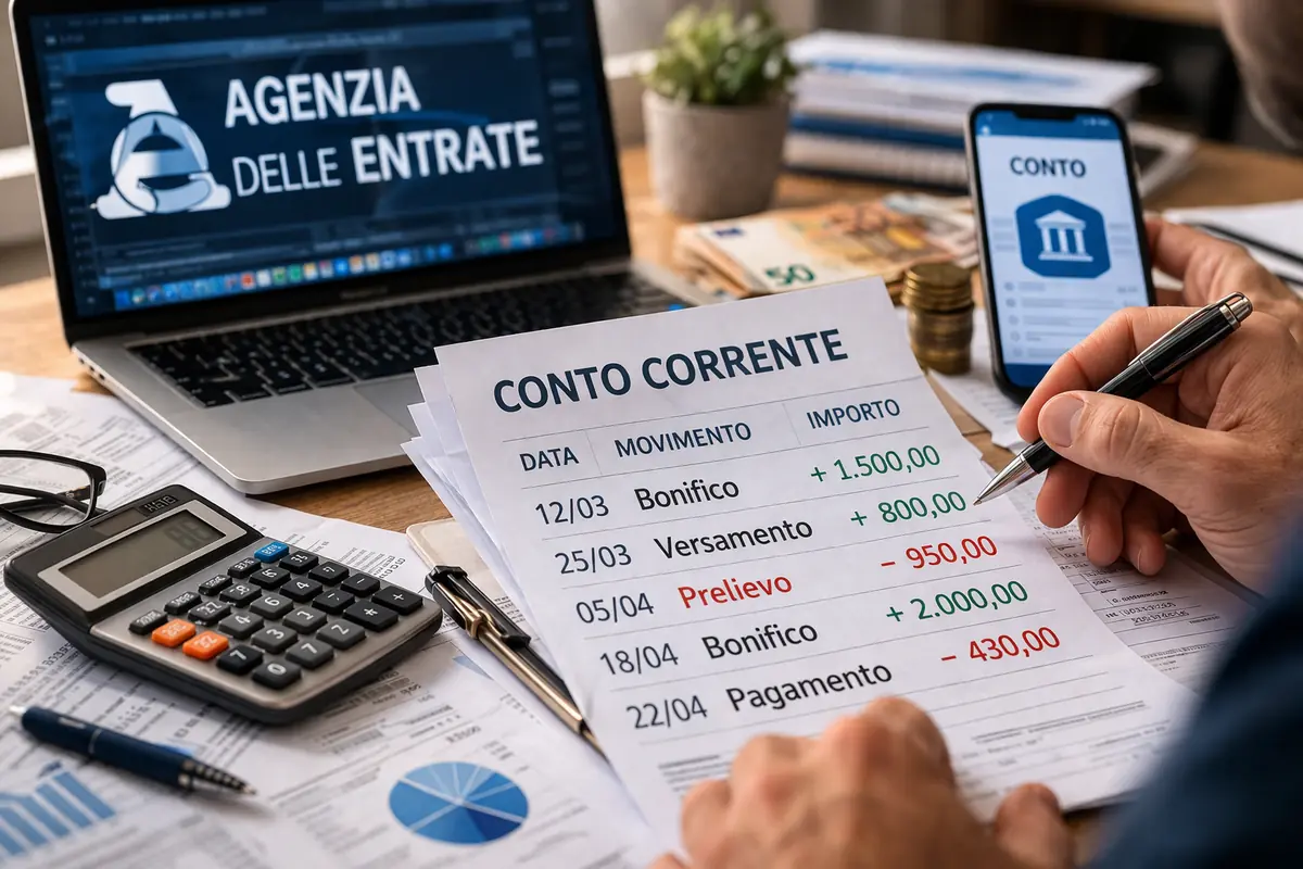 Conto corrente e controlli del Fisco