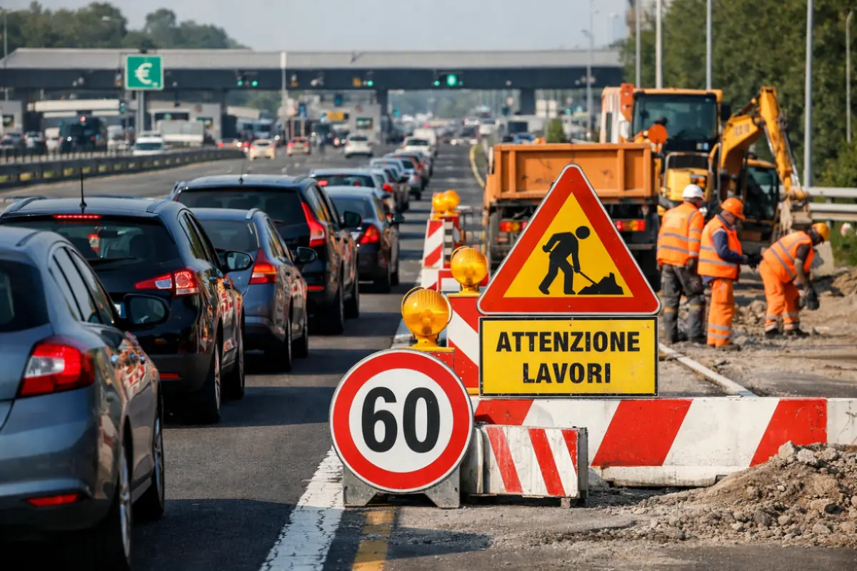 Traffico e lavori in corso in autostrada